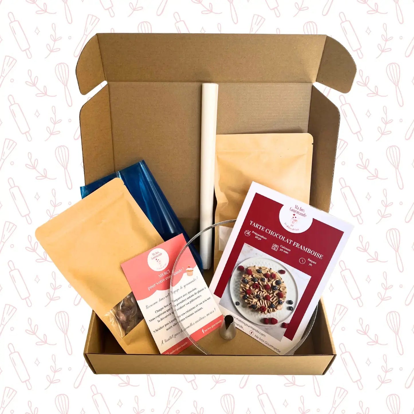 BOX TARTE CHOCOLAT FRAMBOISE Ma Box Gourmande