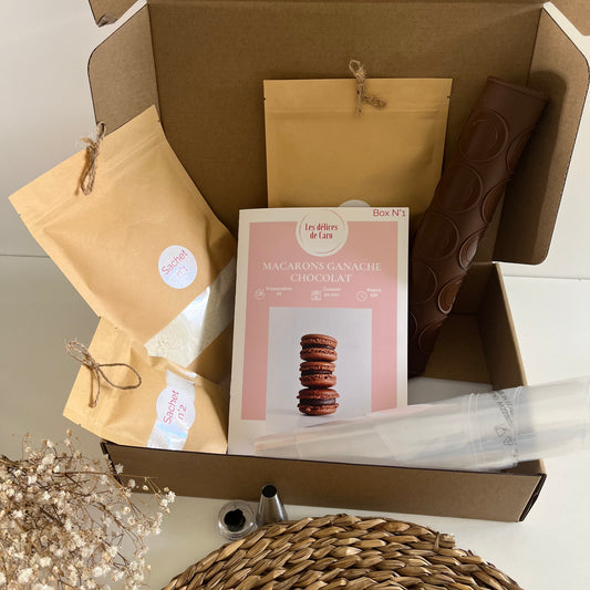 MACARONS GANACHE CHOCOLAT NOIR Ma Box Gourmande