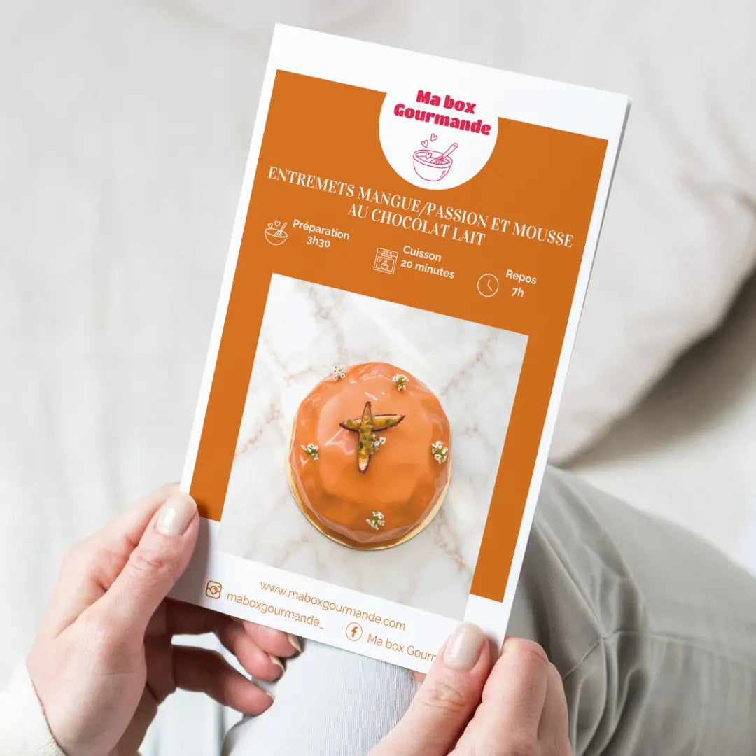 BOX ENTREMETS MANGUE PASSION CHOCOLAT LAIT