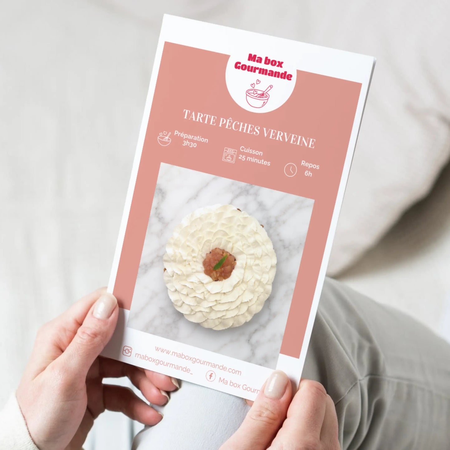 BOX TARTE PÊCHES VERVEINE